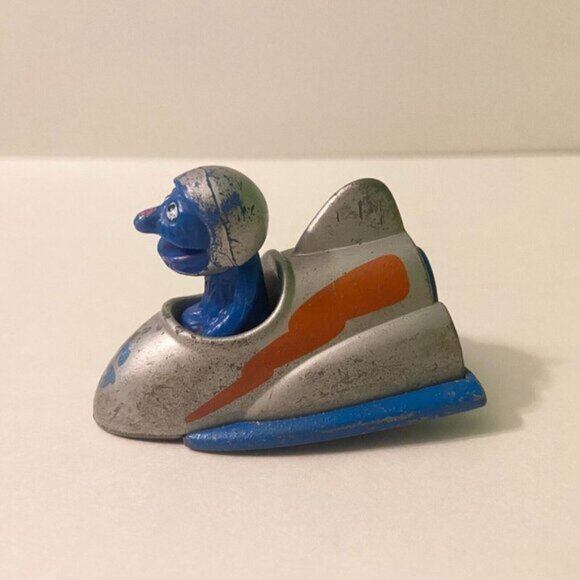 Vtg 1983 Sesame Street Diecast Grover Rocket  Big Bird Popcorn Truck PVC Figures - Picture 8 of 15